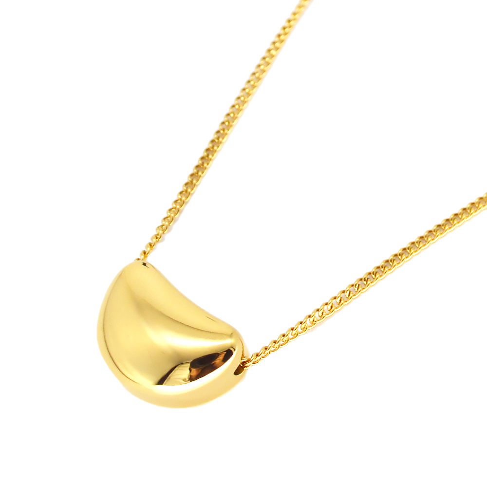 18K Gold Plated Steel Women Statement Heart Charm Necklace