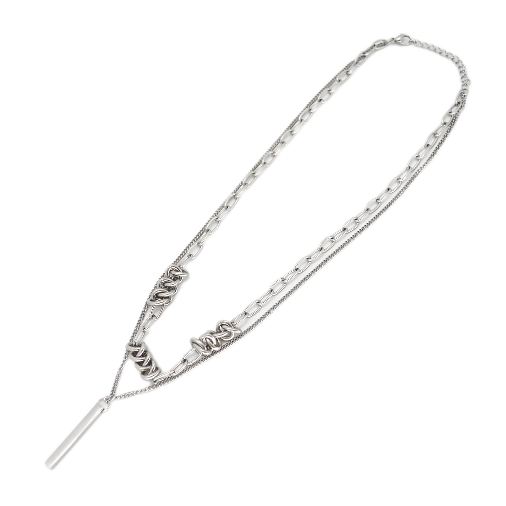 Blank Stainless Steel Metal Vertical Bar Necklace