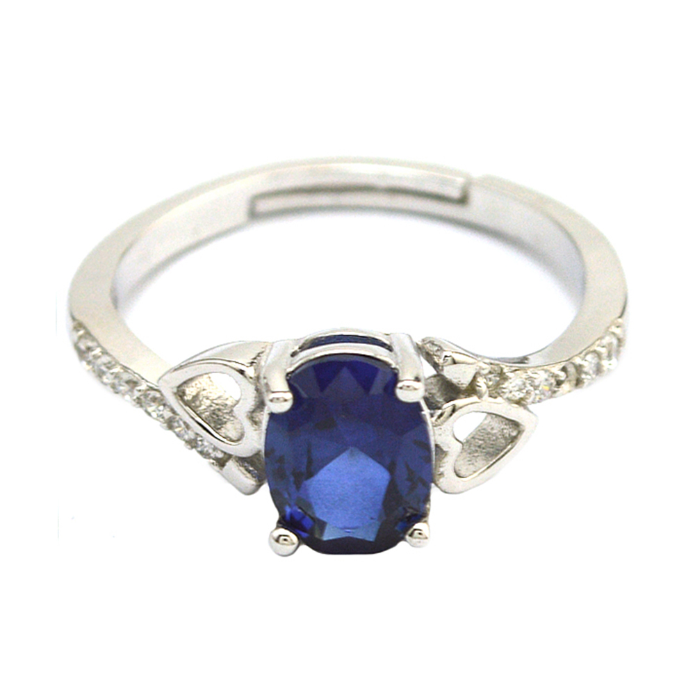 Fashion Silver Adjustable Brass Jewelry Zirconia Rings