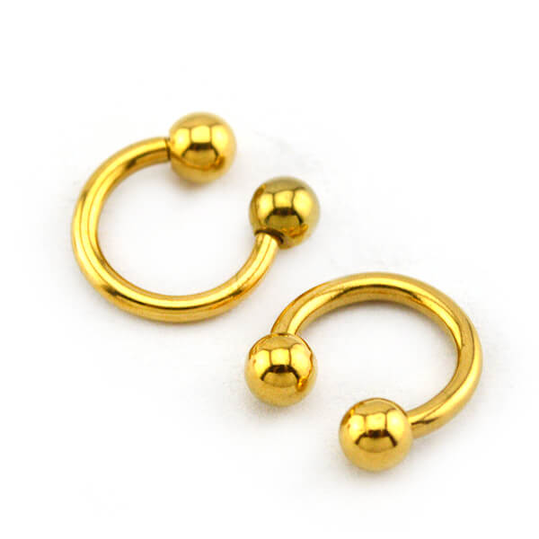 Gold Surgical Steel Screw Back Piercing Nose Ring for Women