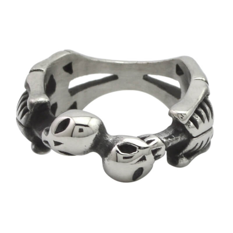 Joyyo Jewelry - Gothic stainless steel skeleton skull ring