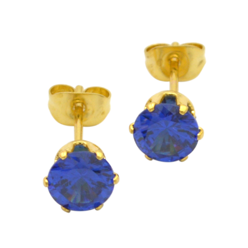 Trendy Pink Cut Zircon Womens Stainless Steel Stud Earring