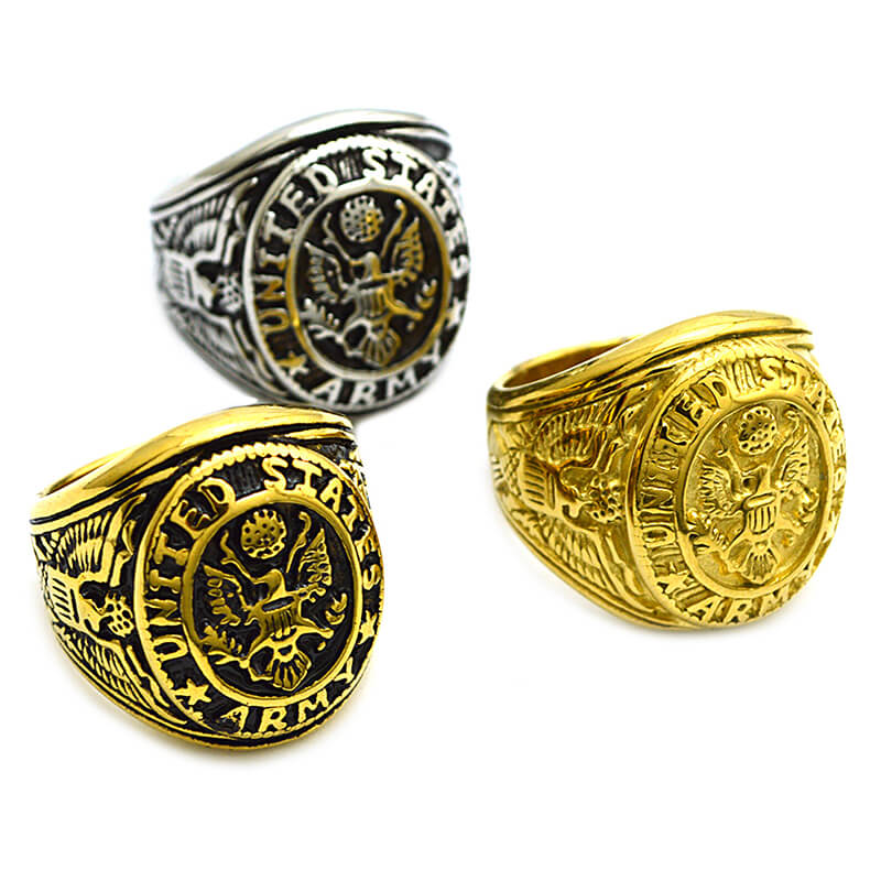 Joyyo Jewelry - Us army stainless steel military ring